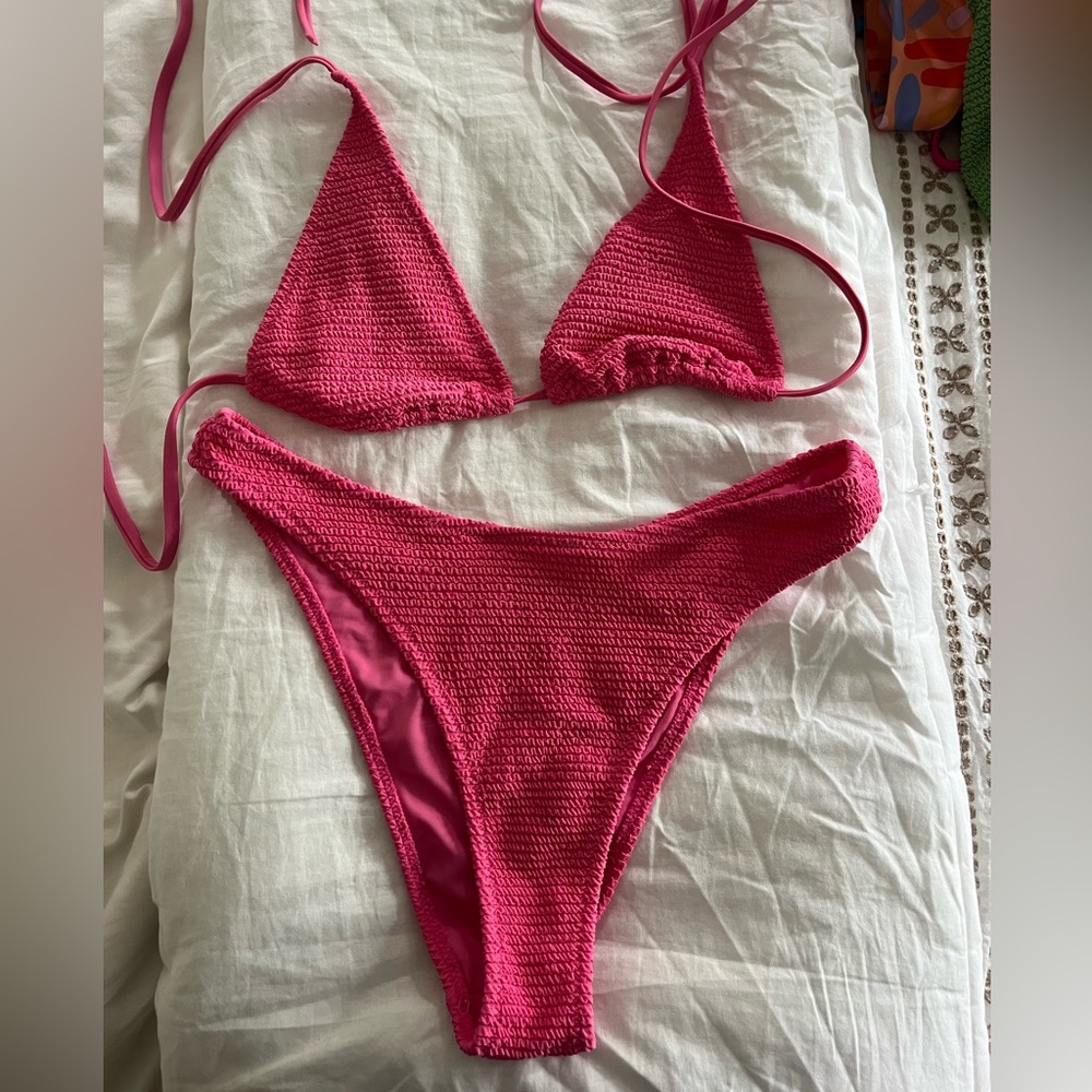 Pink Ribbed Pacsun Bikini